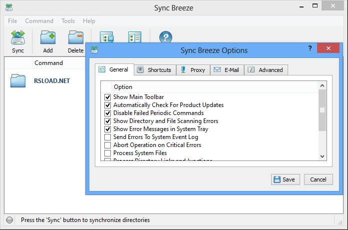 Características de Sync Breeze Pro