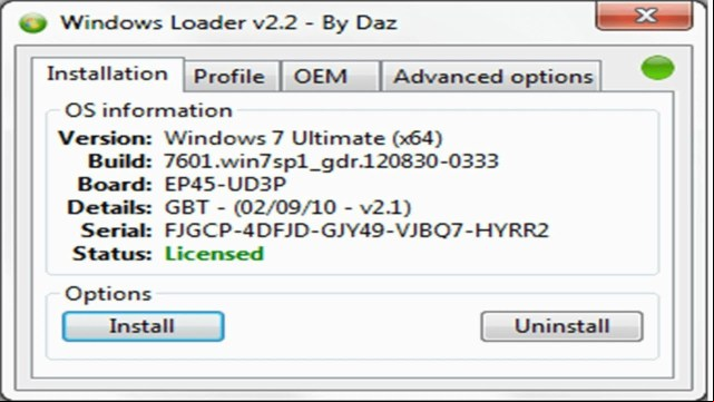 Windows 7 Loader Permanent Activator Versión 2.2.2
